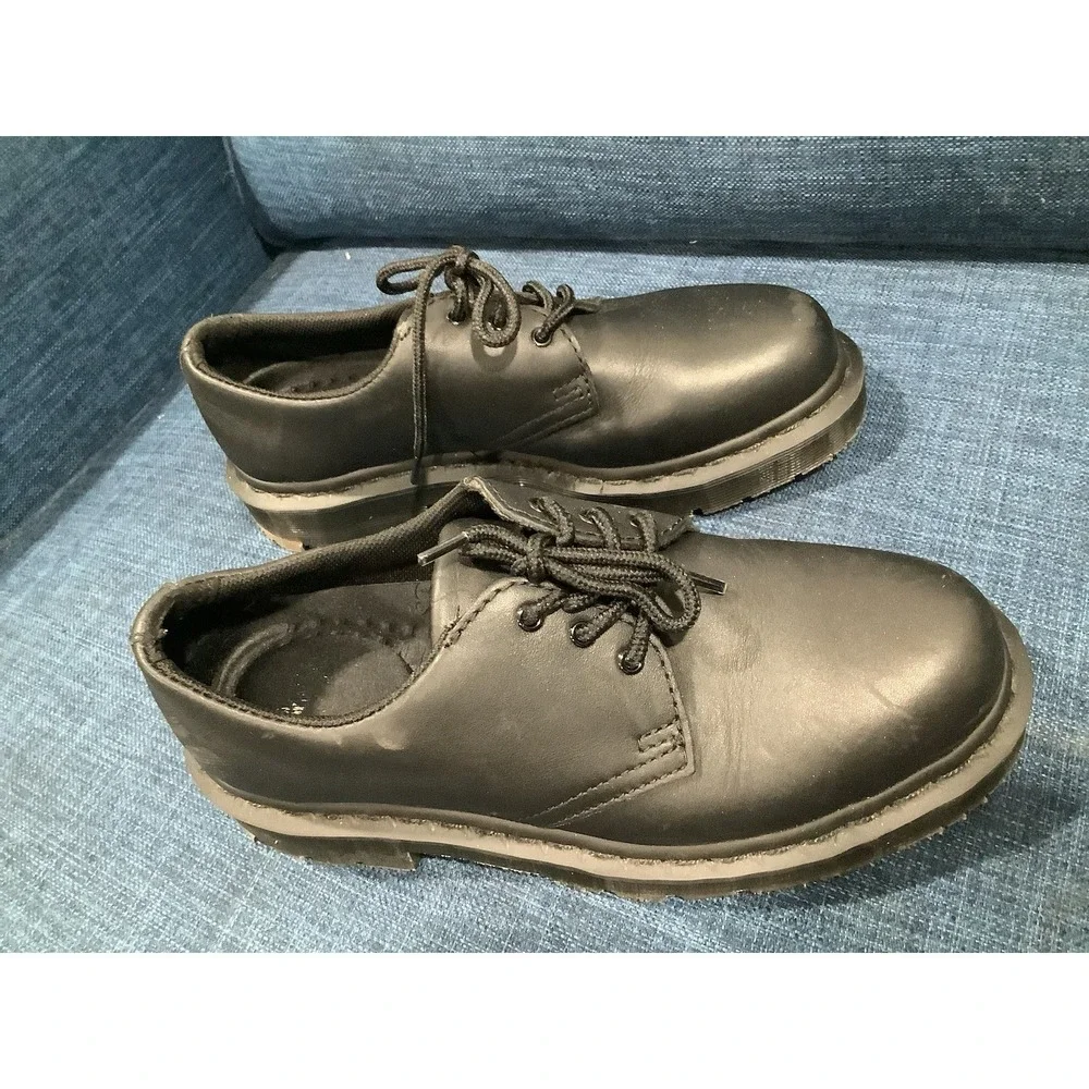Dr Martens Oxford Safety Shoes Men 7 Black Slip Resistant 1461 Soft Toe Work EH